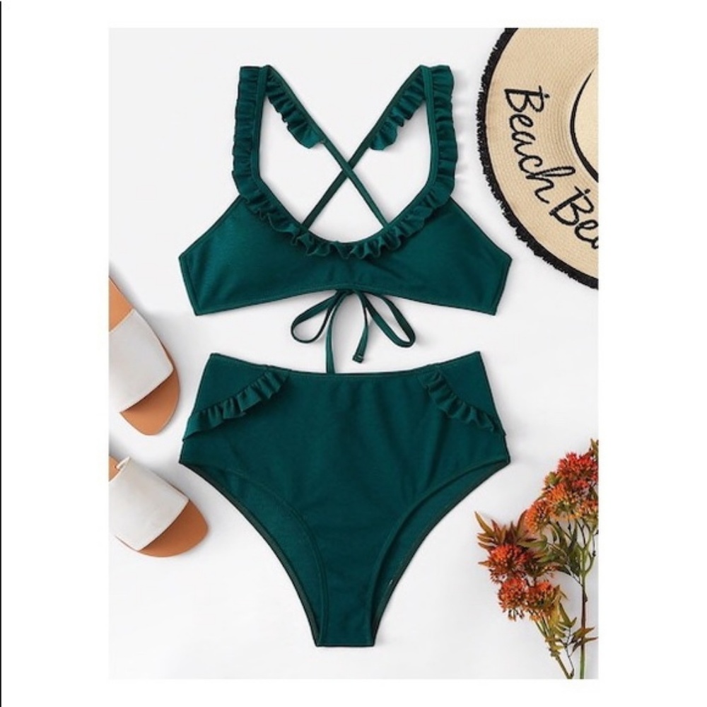 Beach Calling High Waisted Bikini Set - Picture 2 of 4